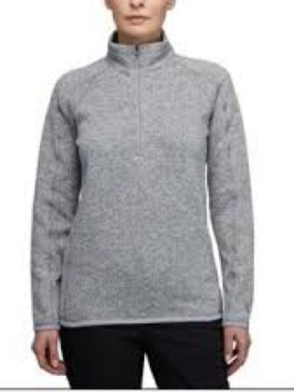 Sunice Stormpack Women’s Half Zip Sweater Fleece Knit Gray Pullover Sz.M